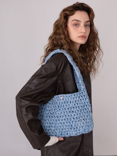 Denim Crochet Shoulder Bag - Slowslowly - Modalova