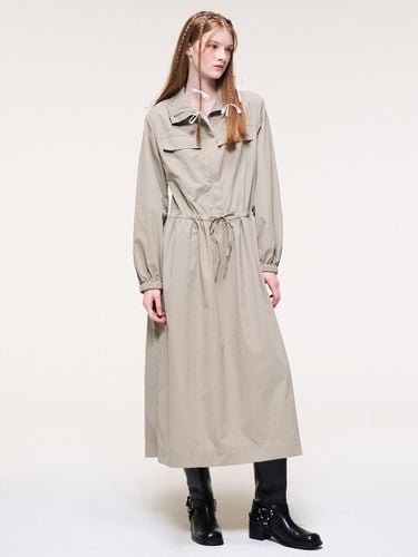 Wind String Long Dress, Taupe Beige - ETMON - Modalova