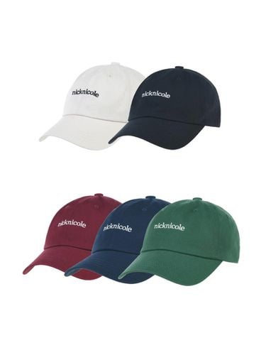 Signature Lettering Ball Cap_5 Colors - NICK&NICOLE - Modalova