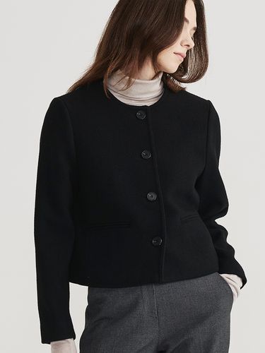 Classic Cropped Jacket - Black - MaLoupe - Modalova