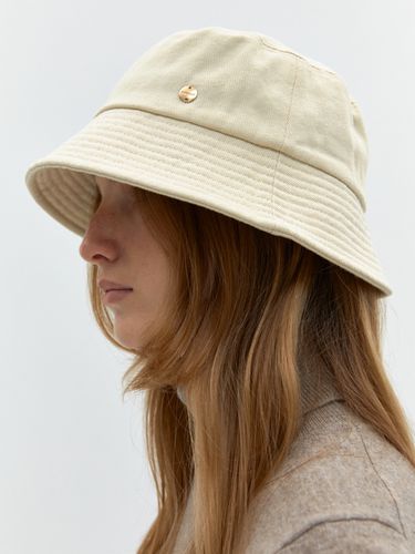 Cotton Twill Bucket Hat_Light Beige - DEPOUND - Modalova