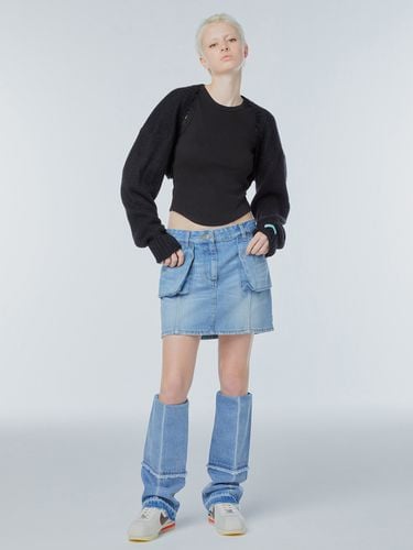 Cargo Denim Mini Skirt - INSTANTFUNK - Modalova