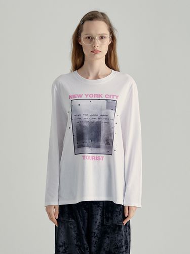 New York City Tourist Graphic T-shirt_White - MARGESHERWOOD - Modalova