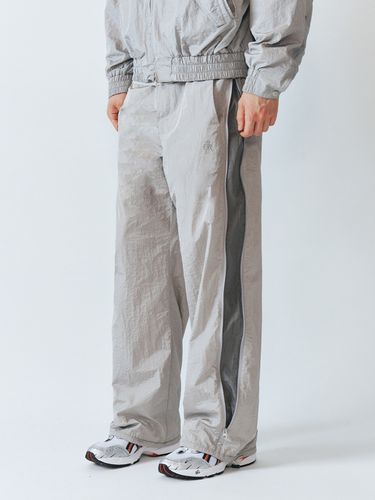 Nylon 2 Way Zip Up Pants_Grey - CITYBREEZE - Modalova