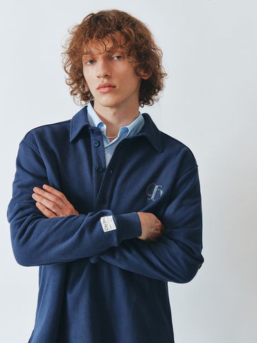 Symbol Logo Collar Sweat Shirt_Blue - CITYBREEZE - Modalova