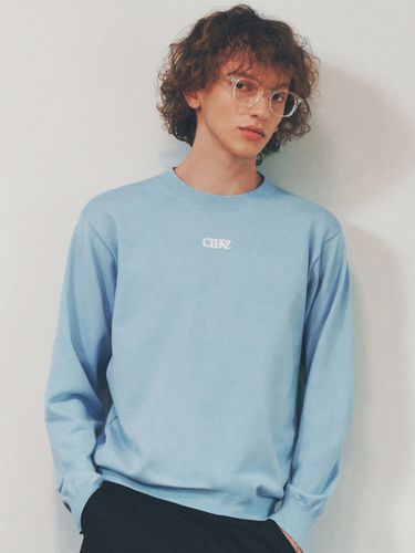 CTBRZ Essential Round Neck Knit Top_Sky Blue - CITYBREEZE - Modalova