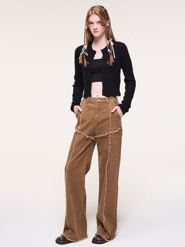 Damaged Denim Pants, Light Brown - ETMON - Modalova