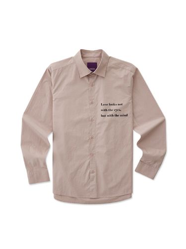 Classic Fit Letter High Dense Cotton Shirt - STCO - Modalova