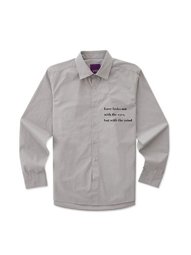 Classic Fit Letter High Dense Cotton Shirt - STCO - Modalova