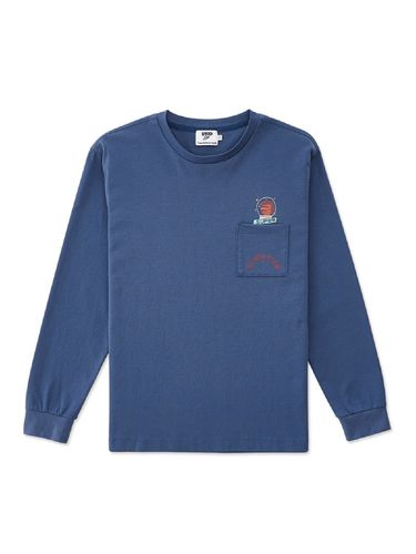 Pocket Long Sleeves T-Shirt - Blue - STCO - Modalova