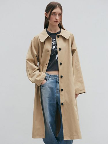 Single Raglan Trench Coat - Beige - NICK&NICOLE - Modalova