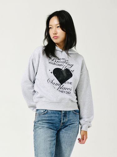 Heart Night Sky Hoodie_Melange Gray - lesoleilmatinee - Modalova