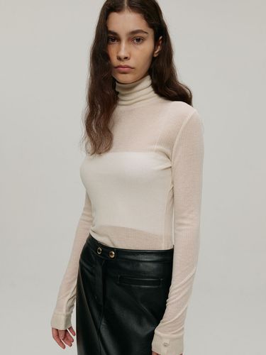 Ribbed Tencel Wool Blend Turtleneck - a.t.corner - Modalova