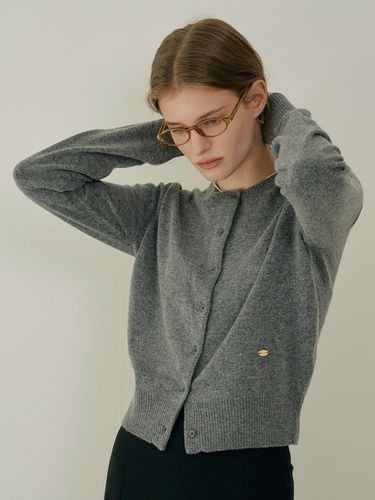 W Fine Wool Classic Cardigan_Gray - ANEDIT - Modalova