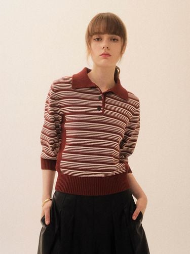 Stripe Collar Pullover - on&on - Modalova