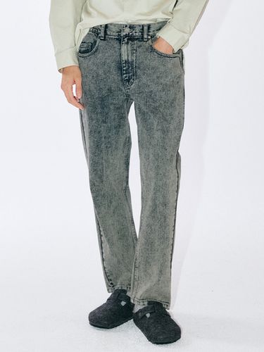 Snow Washed Denim Pants - EZIO - Modalova