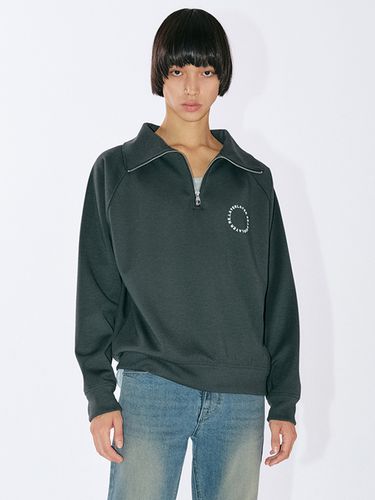 Double Face Half Zip-UP Circle Sweatshirt - EZIO - Modalova