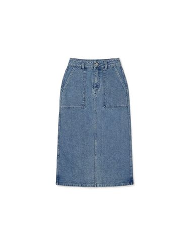 Mmlg W] Denim Skirt_Mid Blue - Mmlg Women - Modalova