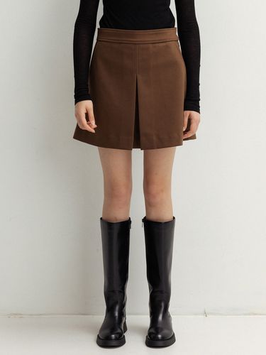 Inverted Pleat Mini Skirt - Brown - LE - Modalova