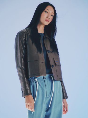 Signature Faux Leather Jacket - kuho plus - Modalova