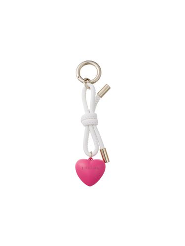 J.Letter Heart Ribbon Charm_Pink - J.ESTINA - Modalova