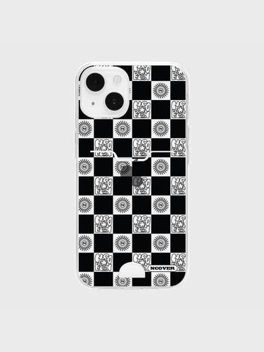 Spread Symbol Black Checker Clear Card iPhone Case - NCOVER - Modalova