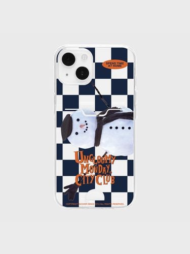 Checkerboard Snowman Clear Card iPhone Case_Blue - NCOVER - Modalova