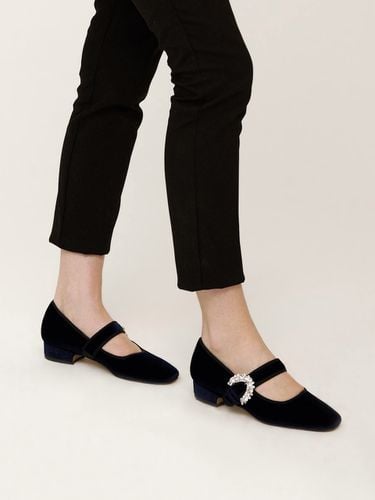 Cleo Velvet Mary Jane Flats - 2Colors - CHAUSSURE LAPIN - Modalova