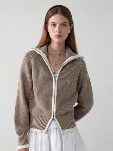 Open Zipped Cardigan (3 Color) - ITER - Modalova