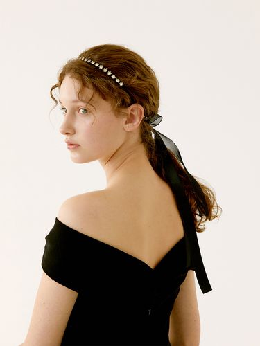 Crystal Tail Ribbon Hairband - Jean Paul Clarisse - Modalova