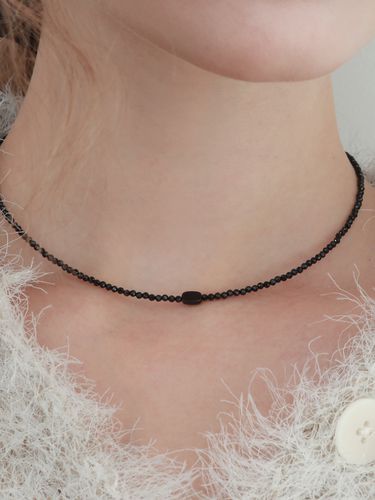 Black Spinel Necklace - Less is more - Modalova