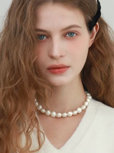 Flat Pearl Necklace - Less is more - Modalova