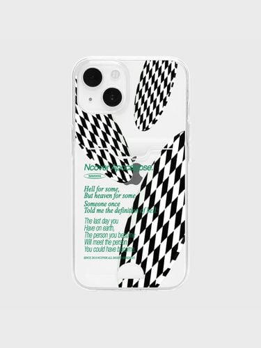 Three Checker Text Clear Card Phone Case - NCOVER - Modalova