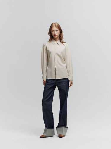 Basic Woolol Shirt_Light Beige - L’H.A.S - Modalova