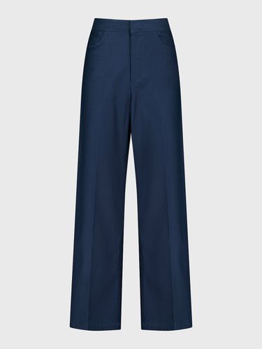 High-rised Classic Straight Pants_Dark Blue - L’H.A.S - Modalova