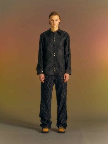 Flower Embroidery Shirt - Black - ADSB ANDERSSON BELL for MEN - Modalova