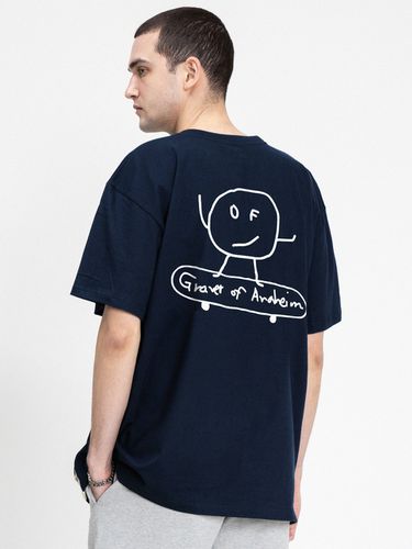 Back Print T-shirts_Dark Blue - GRAVER - Modalova