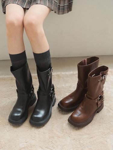 Biker Middle Boots_2 Colors - fri fla - Modalova