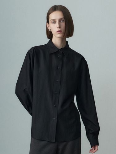 Point Collar Long Sleeve Shirt_Black - RE RHEE - Modalova