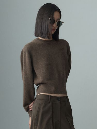 Puffed Sleeve Sweater_Brown - RE RHEE - Modalova