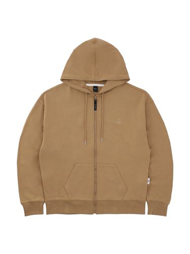 Smile Zip-Up Hoodie (Beige) - W. standard - Modalova