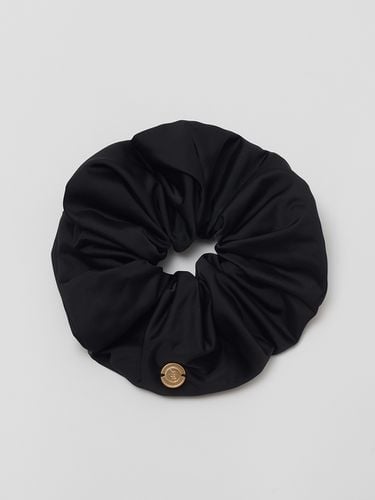 Satin Wide Scrunchie_Black - ITER - Modalova