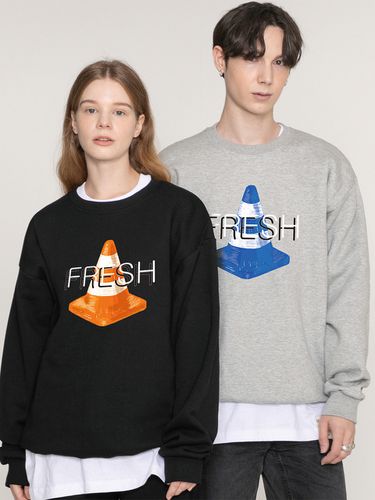 ODNR-UNISEX] FRESH SIGN Sweatshirt_Black - GRAVER - Modalova