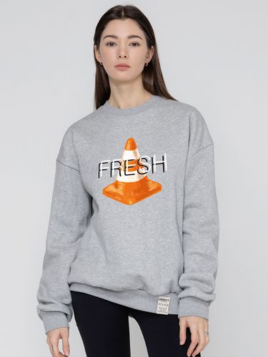 ODNR-UNISEX] FRESH SIGN Sweatshirt_Grey - GRAVER - Modalova