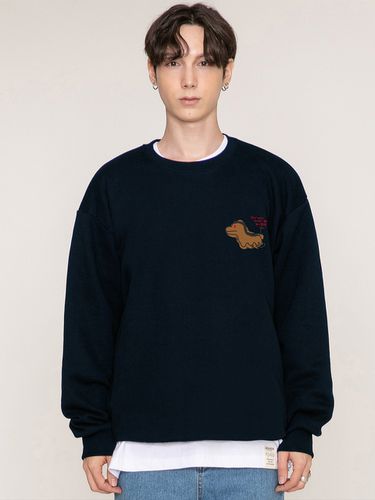 UNISEX] FAST HORSE Sweatshirt_Navy - GRAVER - Modalova