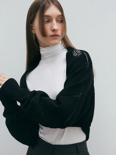 NNC Rhombus Knit Bolero - Black - NICK&NICOLE - Modalova