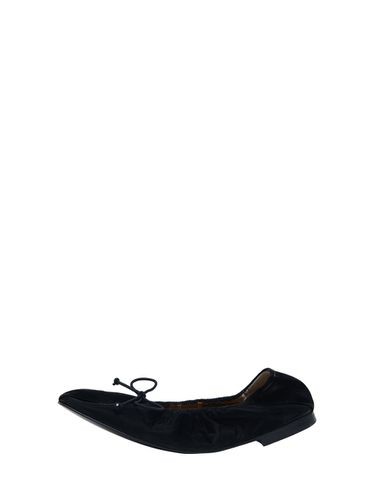 Toe-Shirring Ballet Flats_Black - Reike Nen - Modalova