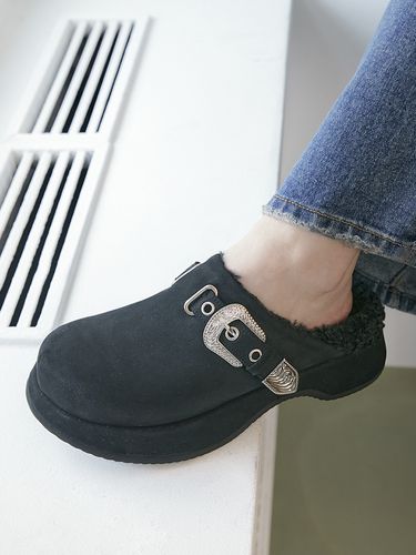 Buckle Clog Mule_Black Fur - KHIHO - Modalova