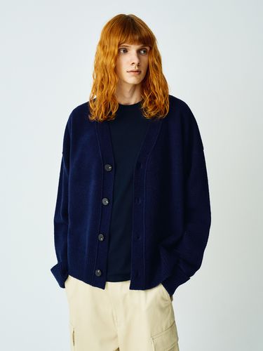 Merino Wool Cardigan_Navy - V2 - Modalova