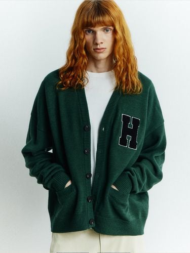 Wool Varsity Cardigan_Green - V2 - Modalova